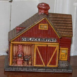 Vintage Byron Molds 1986 Ceramic Blacksmith House